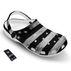 USA Flag White And Black Print Clog-grizzshop