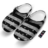 USA Flag White And Black Print Clog-grizzshop