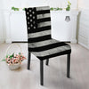 USA Flag White And Black Print Dining Chair Slipcover-grizzshop