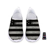 USA Flag White And Black Print Nurse Shoes-grizzshop