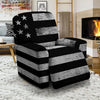 USA Flag White And Black Print Recliner Slipcover-grizzshop