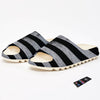 USA Flag White And Black Print Sandals-grizzshop