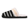 USA Flag White And Black Print Slippers-grizzshop