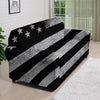 USA Flag White And Black Print Sofa Cover-grizzshop