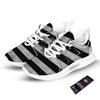 USA Flag White And Black Print Tennis Shoes-grizzshop