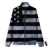 USA Flag White And Black Print Track Jacket-grizzshop