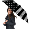 USA Flag White And Black Print Umbrella-grizzshop