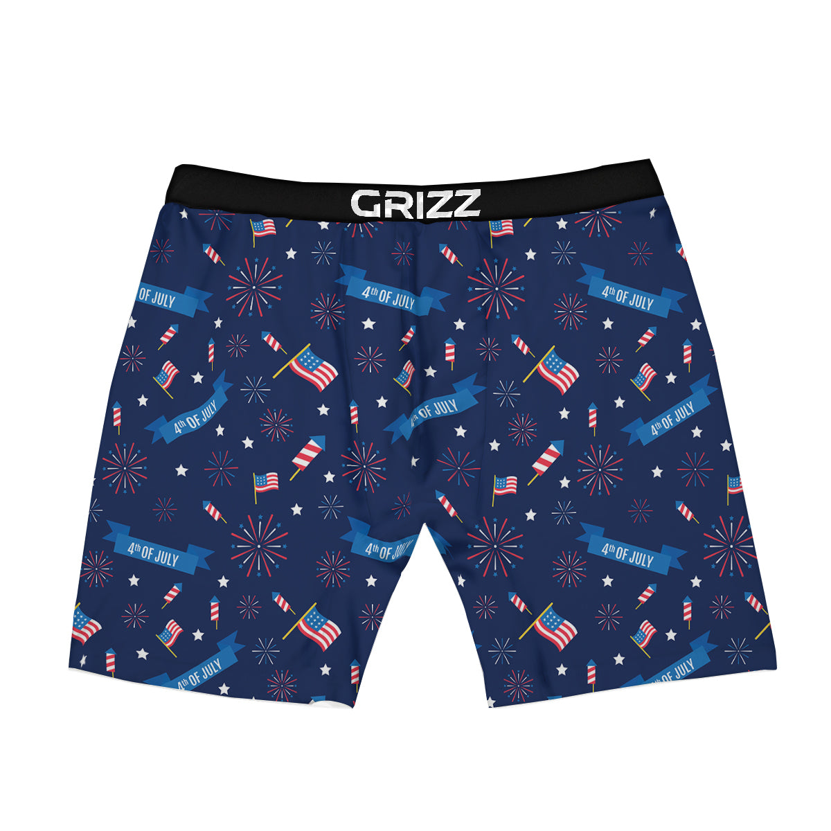 USA Star 4th of July Print Pattern Boxer Briefs-grizzshop