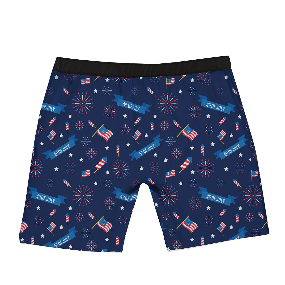 USA Star 4th of July Print Pattern Boxer Briefs-grizzshop