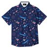 USA Star 4th of July Print Pattern Button Up Shirt-grizzshop