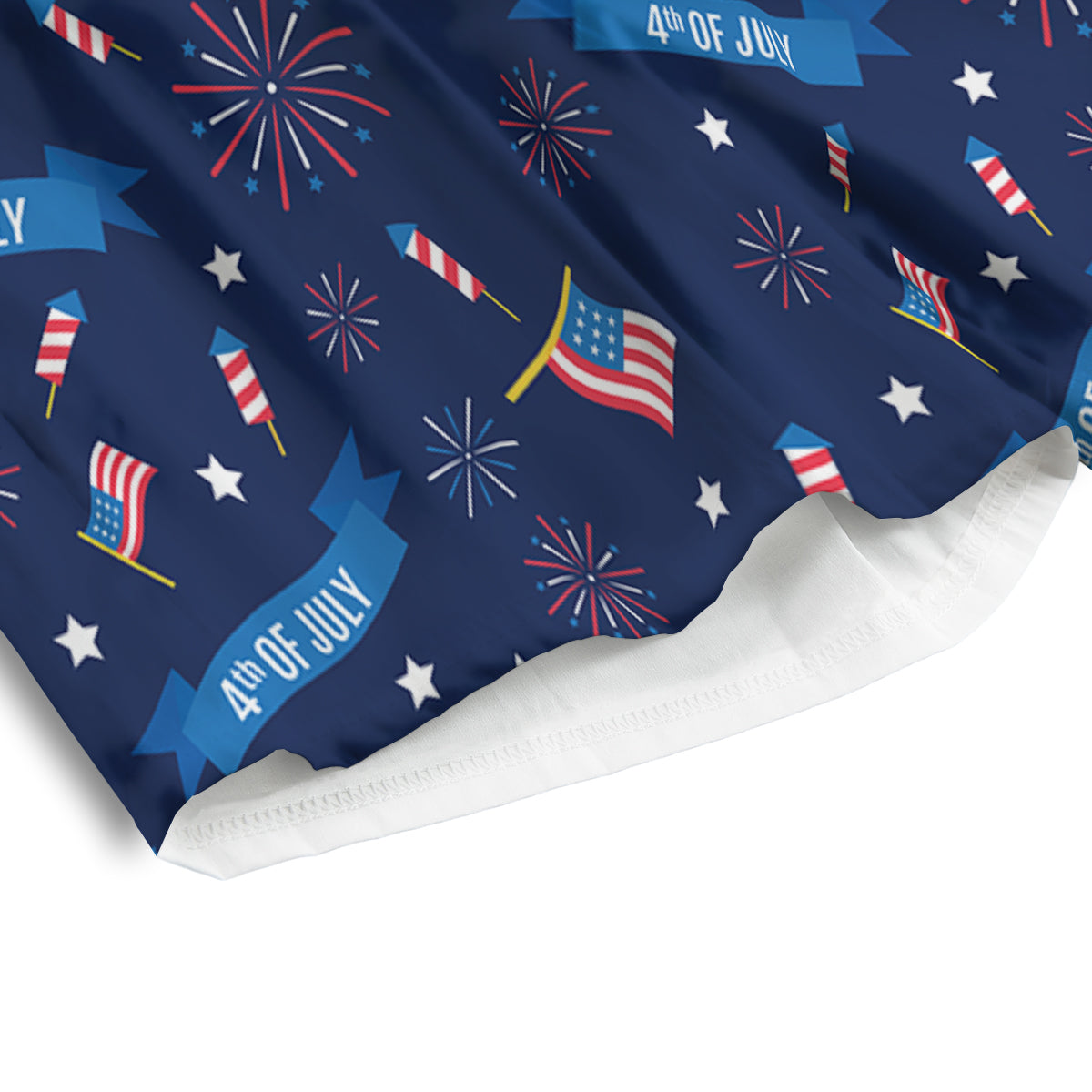 USA Star 4th of July Print Pattern Men's Athletic Shorts