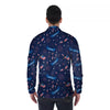 USA Star 4th of July Print Pattern Men's Long Sleeve Shirts-grizzshop