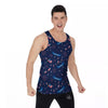 USA Star 4th of July Print Pattern Men's Tank Top-grizzshop