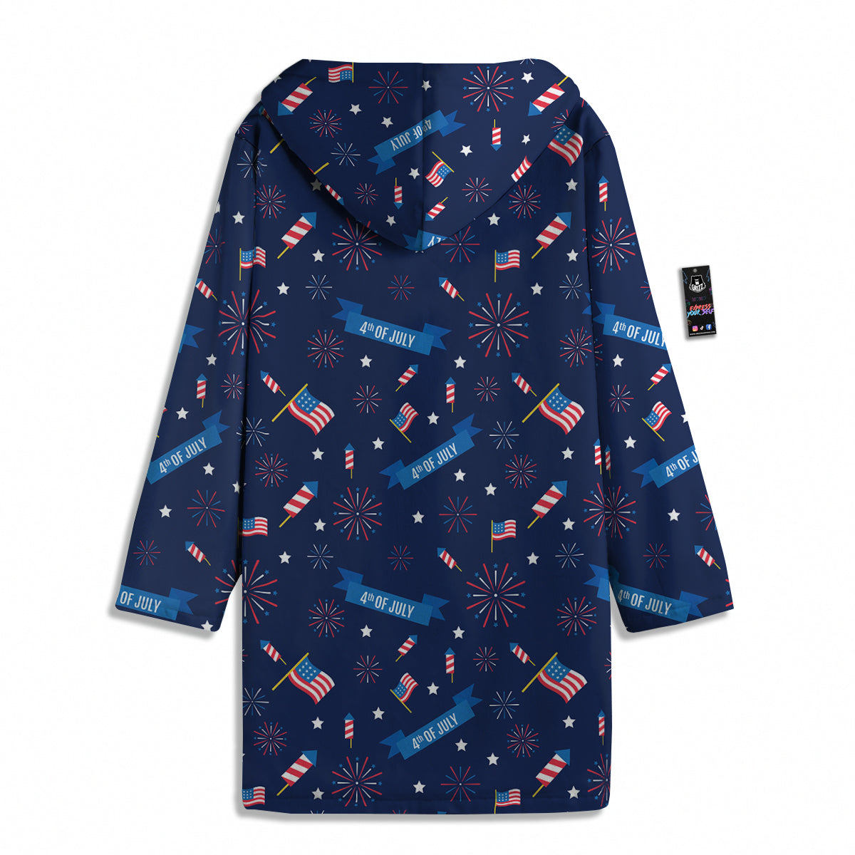 USA Star 4th of July Print Pattern Men's Windbreaker Jacket-grizzshop