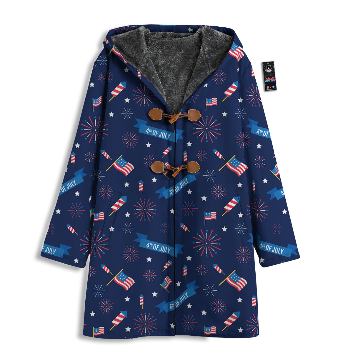 USA Star 4th of July Print Pattern Men's Windbreaker Jacket-grizzshop