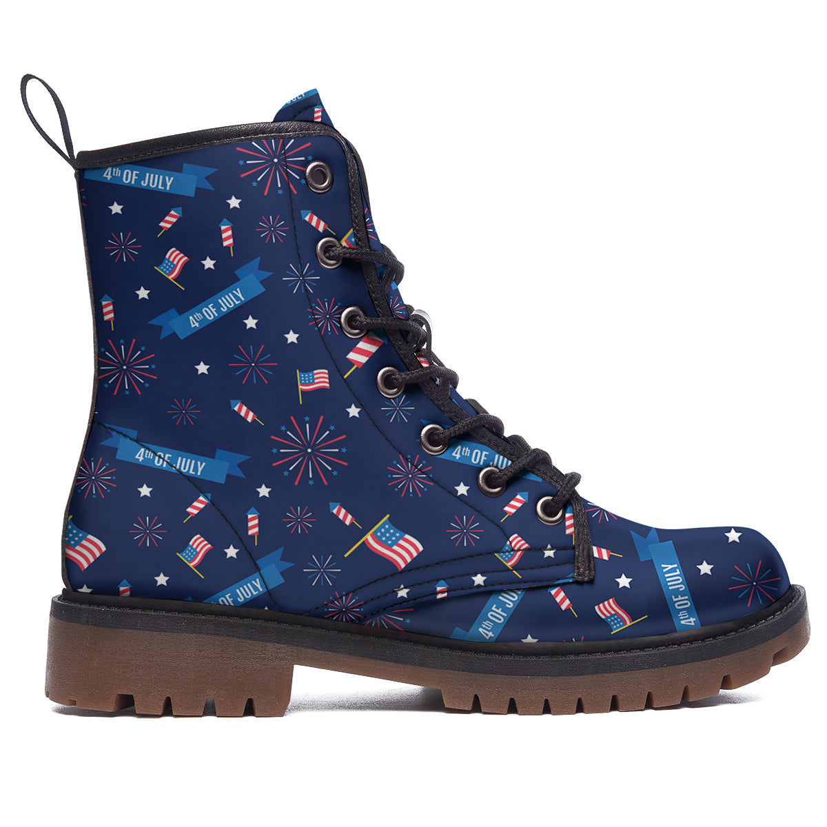 USA Star 4th of July Print Pattern Work Boots-grizzshop