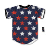 USA Star Blue And Red Print Pattern Baseball Jersey-grizzshop