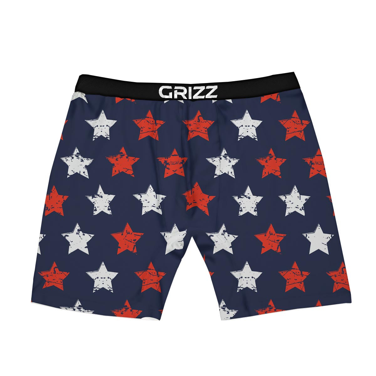 USA Star Blue And Red Print Pattern Boxer Briefs-grizzshop