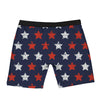 USA Star Blue And Red Print Pattern Boxer Briefs-grizzshop