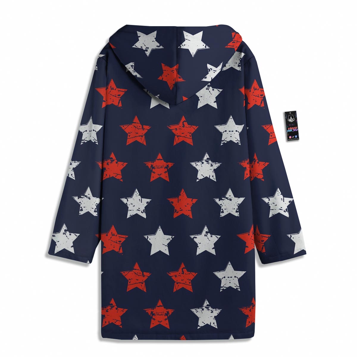 USA Star Blue And Red Print Pattern Men's Windbreaker Jacket-grizzshop