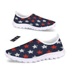 USA Star Blue And Red Print Pattern Nurse Shoes-grizzshop