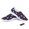 USA Star Blue And Red Print Pattern Nurse Shoes-grizzshop