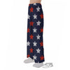 USA Star Blue And Red Print Pattern Pajama Pants-grizzshop