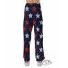 USA Star Blue And Red Print Pattern Pajama Pants-grizzshop