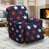 USA Star Blue And Red Print Pattern Recliner Slipcover-grizzshop