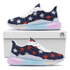 USA Star Blue And Red Print Pattern Running Sneakers-grizzshop