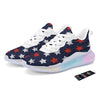 USA Star Blue And Red Print Pattern Running Sneakers-grizzshop