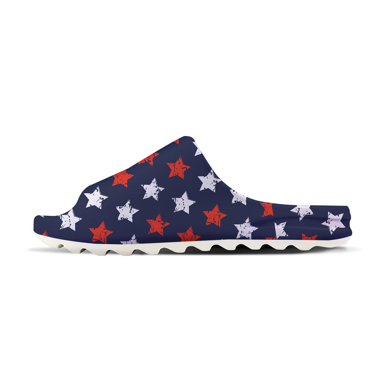 USA Star Blue And Red Print Pattern Sandals-grizzshop