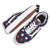 USA Star Blue And Red Print Pattern Skate Shoes-grizzshop