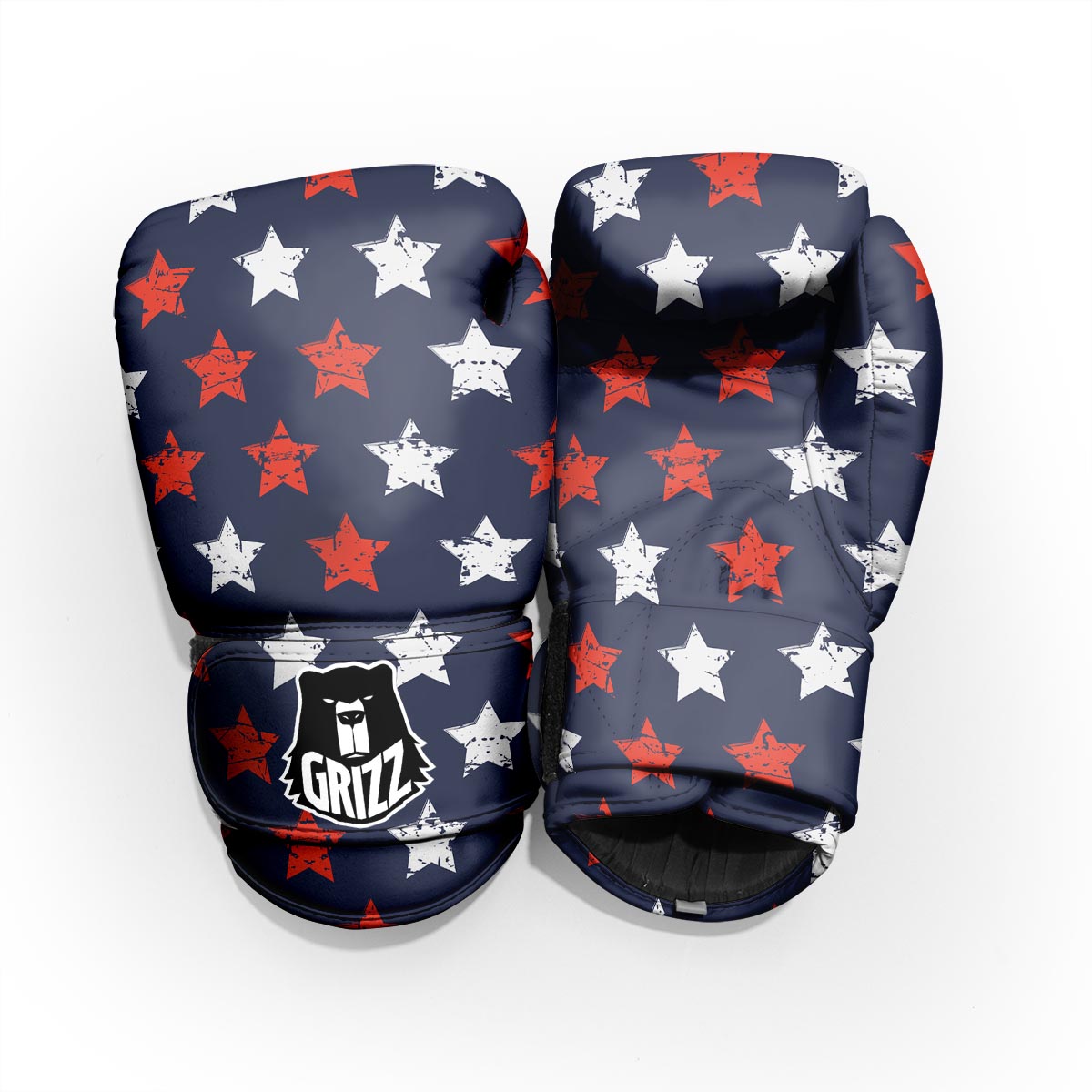 USA Star Blue And Red Print Pattern Pro Boxing Glove