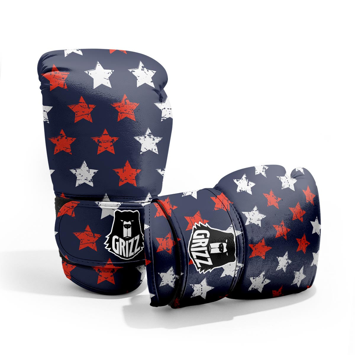 USA Star Blue And Red Print Pattern Pro Boxing Glove