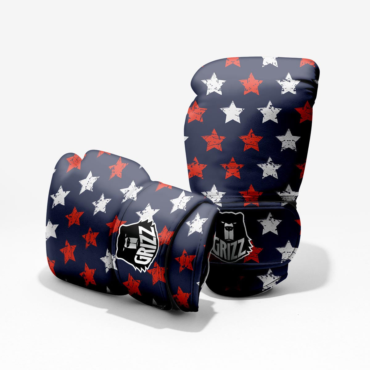 USA Star Blue And Red Print Pattern Pro Boxing Glove