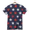 USA Star Blue And Red Print Pattern T-Shirt-grizzshop