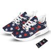 USA Star Blue And Red Print Pattern Tennis Shoes-grizzshop