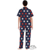 USA Star Blue And Red Print Pattern Women's Pajamas Set-grizzshop