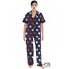 USA Star Blue And Red Print Pattern Women's Pajamas Set-grizzshop