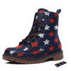 USA Star Blue And Red Print Pattern Work Boots-grizzshop