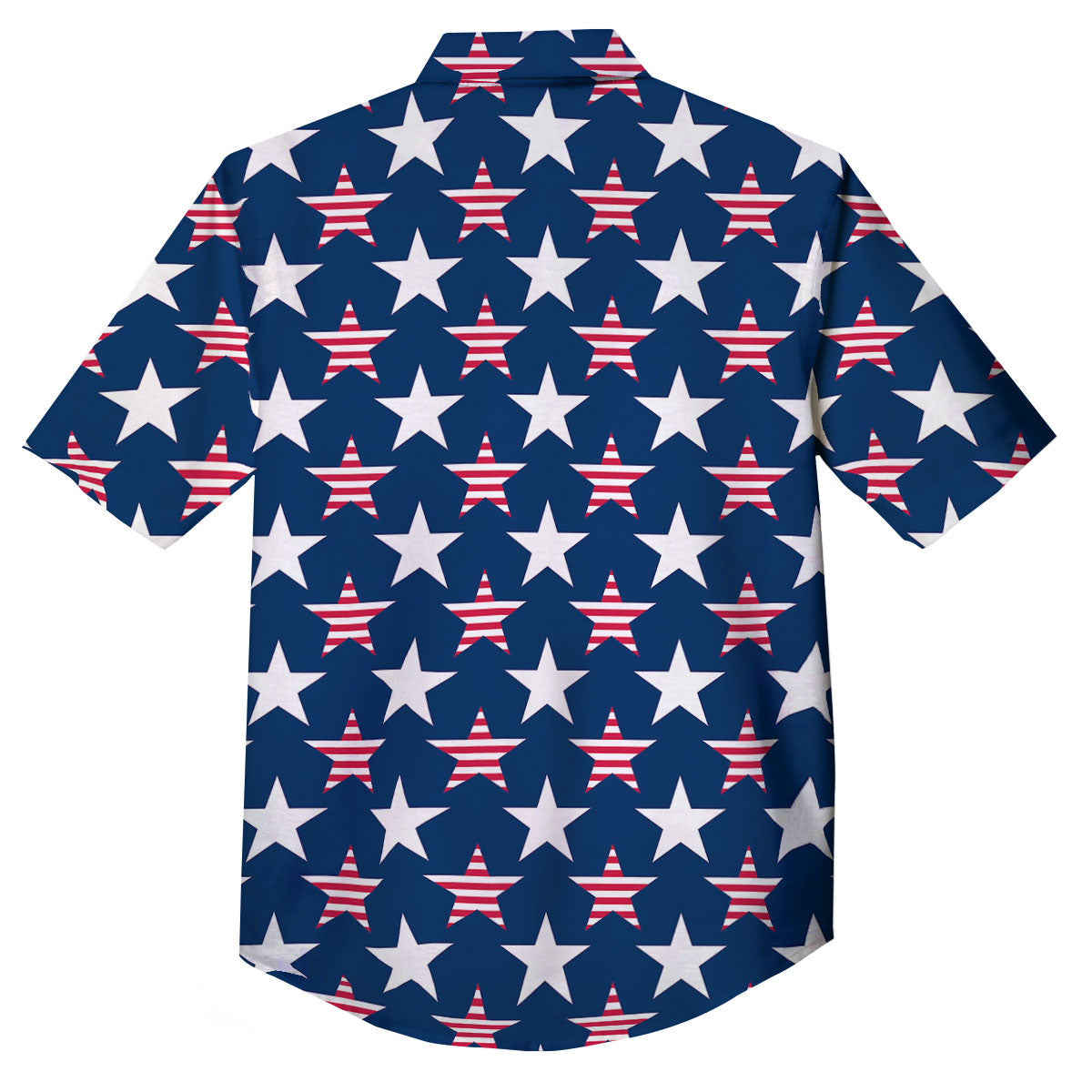 USA Star Fourth of July Print Pattern Button Up Shirt-grizzshop