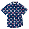 USA Star Fourth of July Print Pattern Button Up Shirt-grizzshop