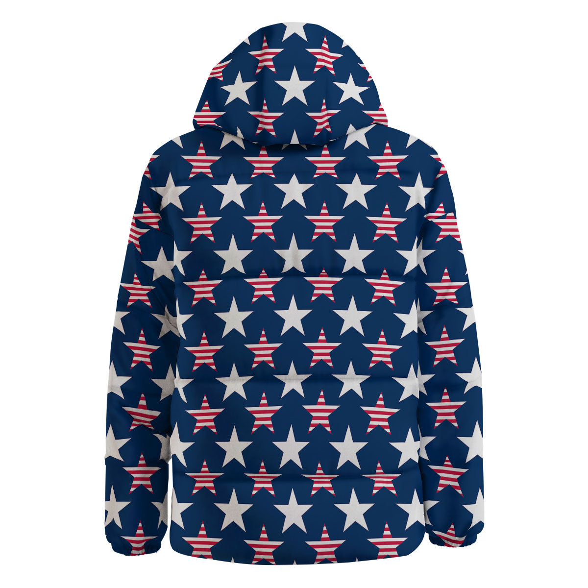 USA Star Fourth of July Print Pattern Down Jacket-grizzshop