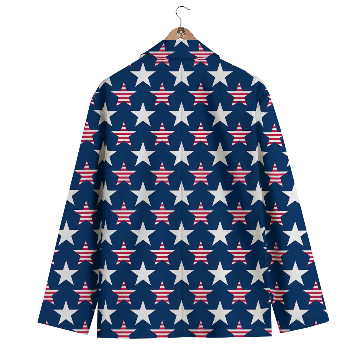 USA Star Fourth of July Print Pattern Men's Blazer-grizzshop