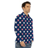 USA Star Fourth of July Print Pattern Men's Dress Shirts-grizzshop