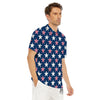 USA Star Fourth of July Print Pattern Men's Golf Shirts-grizzshop