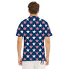 USA Star Fourth of July Print Pattern Men's Golf Shirts-grizzshop