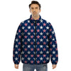 USA Star Fourth of July Print Pattern Puffer Jacket-grizzshop