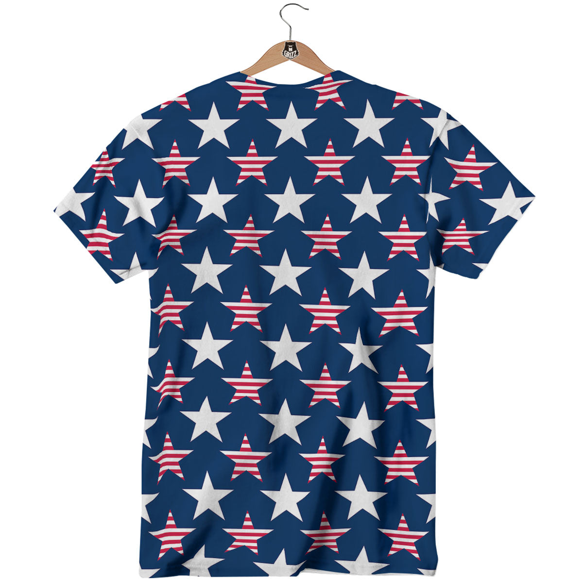 USA Star Fourth of July Print Pattern T-Shirt-grizzshop